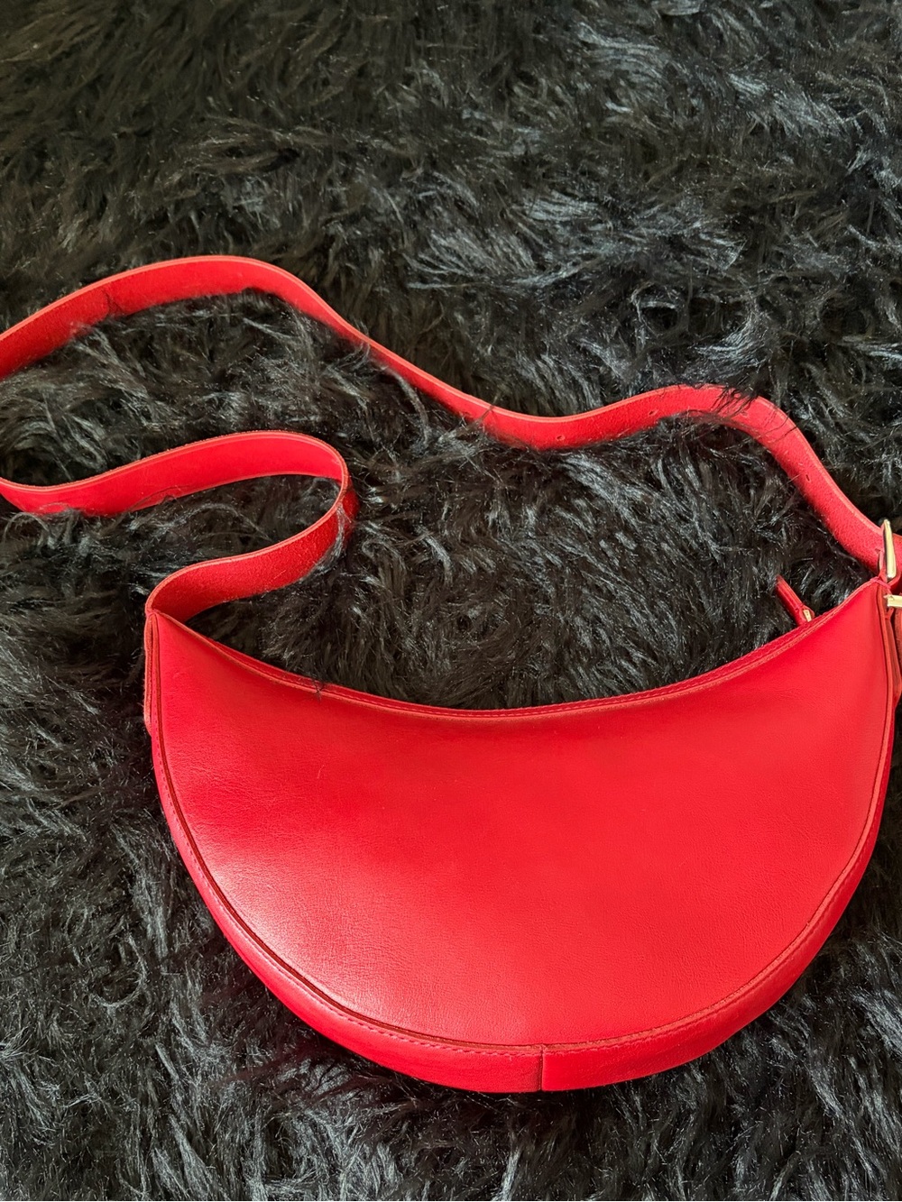 Madewell Red Crescent Shoulder Bag